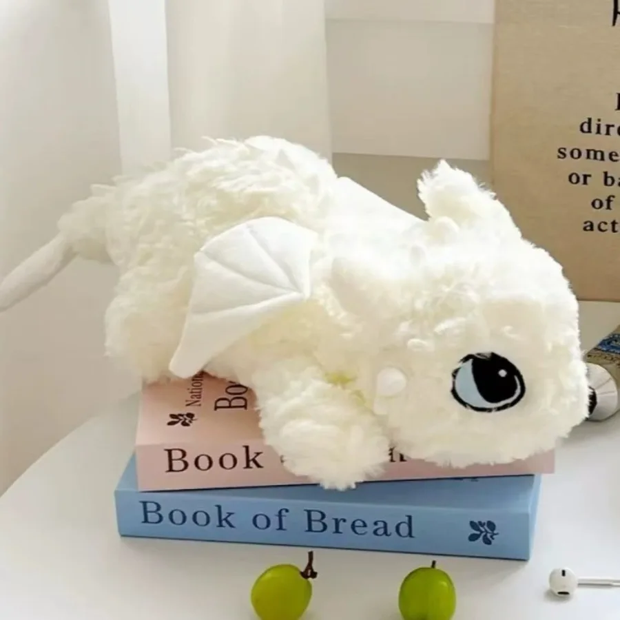 Coussin Dragon Blanc - Peluche Câline Géante en Forme de Dragon – Image 6
