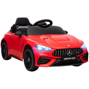 Voiture électrique enfant Mercedes 12V, télécommande, lumières LED et musique, 3-6 ans, Rouge