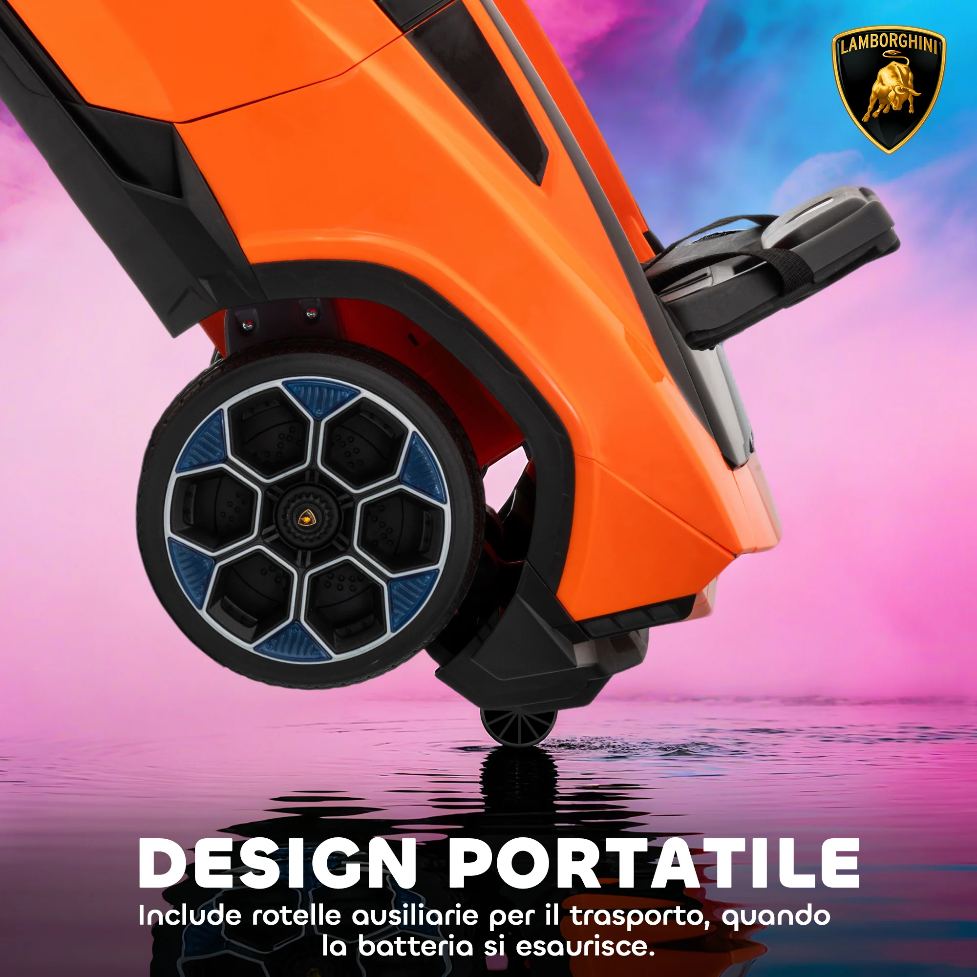 Voiture Électrique pour Enfants avec Télécommande et Haut-parleur – Orange | Jouetkids – Image 7