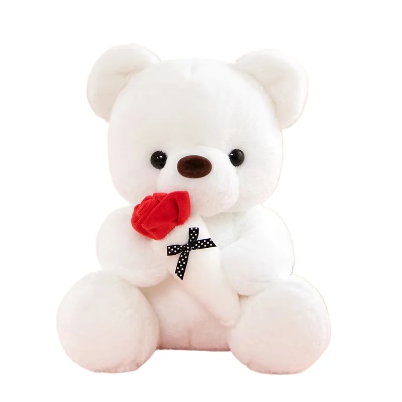 Petit Ours Câlin à la Rose - Peluche Douce Cadeau Tendresse – Image 7