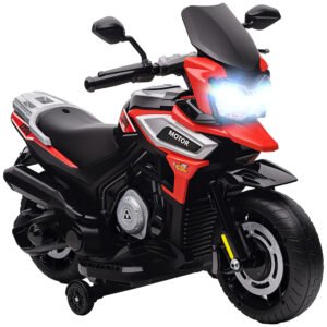Moto Électrique pour Enfants avec Musique et Effets Lumineux – Rouge