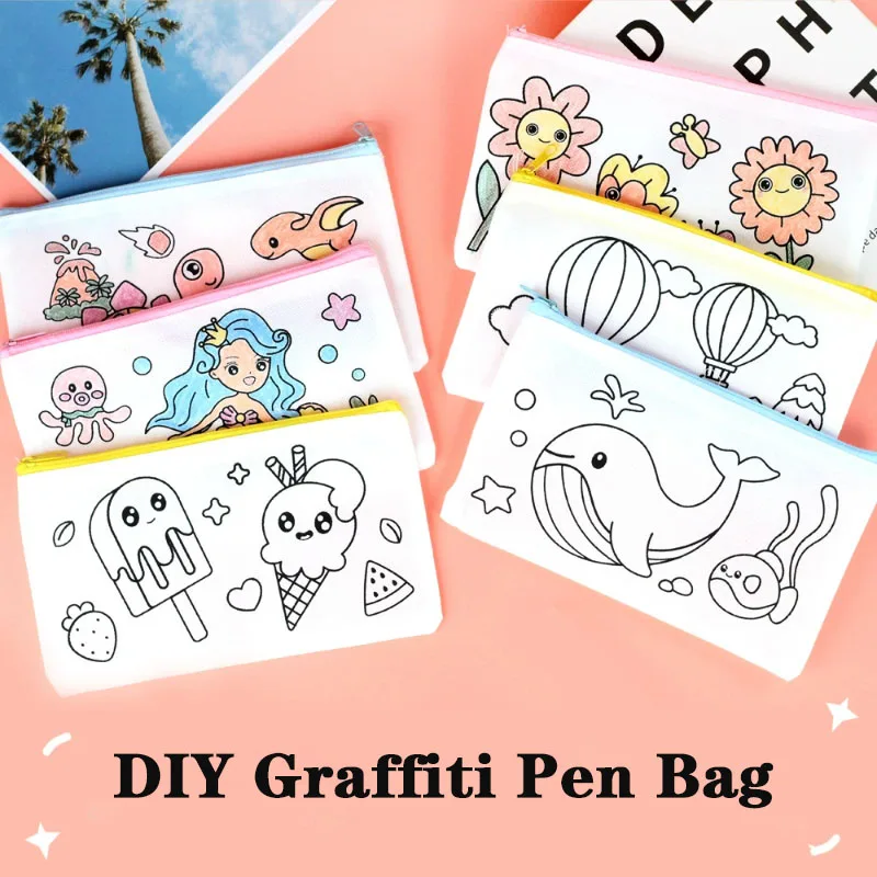 Trousse à Colorier DIY Graffiti - Pochette Créative pour Enfant à Personnaliser