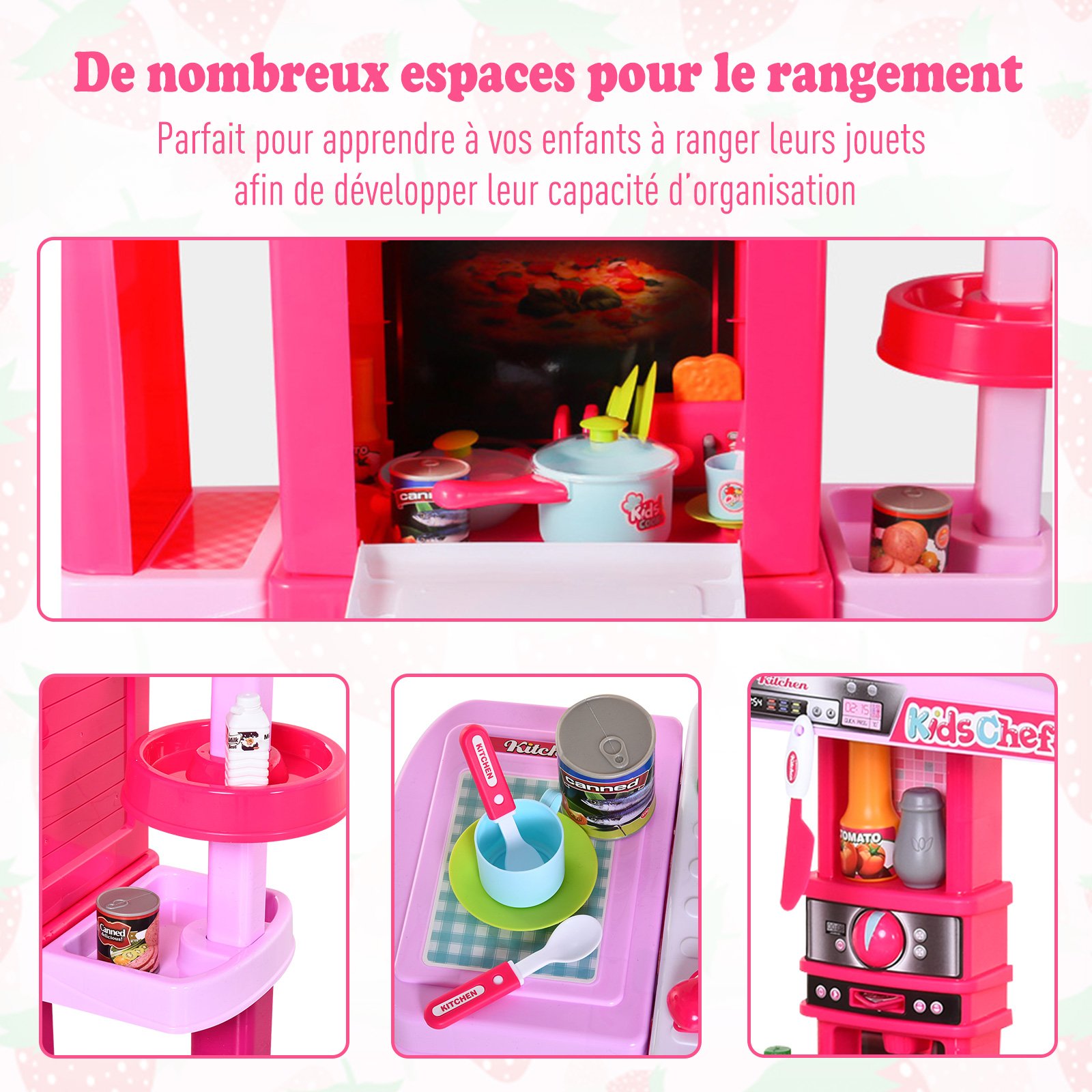 Cuisine pour Enfant avec Sons et Lumières – 38 Accessoires Inclus | Jouetkids – Image 8